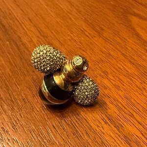 Kate Spade Queen Bee Gold, black and crystal ring